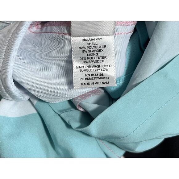 Chubbies The On The Horizons 5.5" Swimmers Shorts Size L Stripe Lined Vacation - Picture 10 of 10